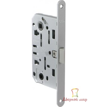 Замок міжкімнатний врізний AGB B011025041 Mediana Polaris 96 мм матовий хром, фото 1