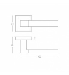 Ручка для дверей на розетці TREND  A-2004 SN/CP