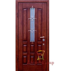 Вхідні двері Наталі Шоколадка зі склопакетом та куванням Вхідні двері Наталі Шоколадка зі склопакетом та куванням