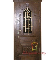 Входная дверь Тернополь со стеклом и ковкой Входная дверь Тернополь со стеклом и ковкой