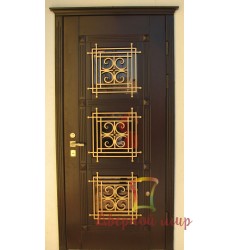 Вхідні двері Рим зі склом та куванням Вхідні двері Рим зі склом та куванням